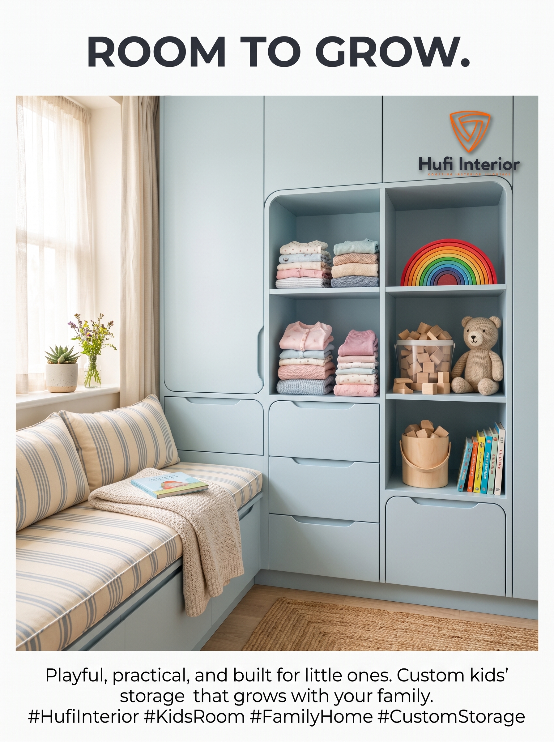 Kids room storage